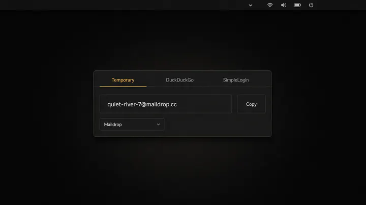 Disposable Email preview