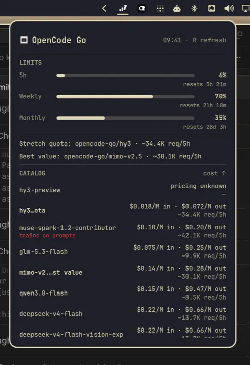 OpenCode Go preview