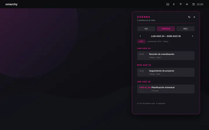 Calendar Agenda preview
