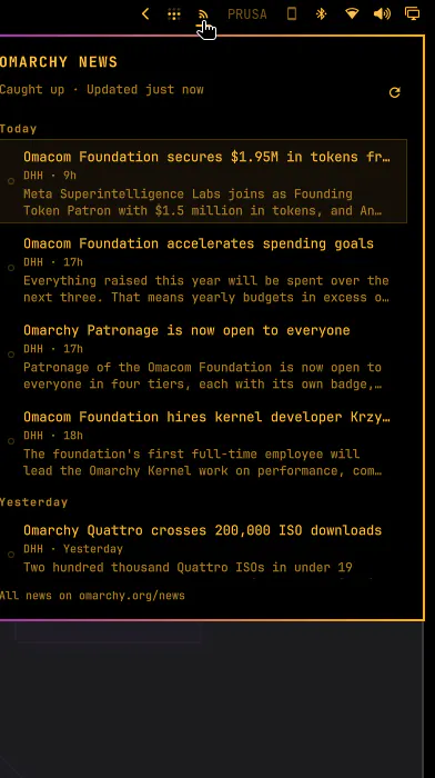Omarchy News preview