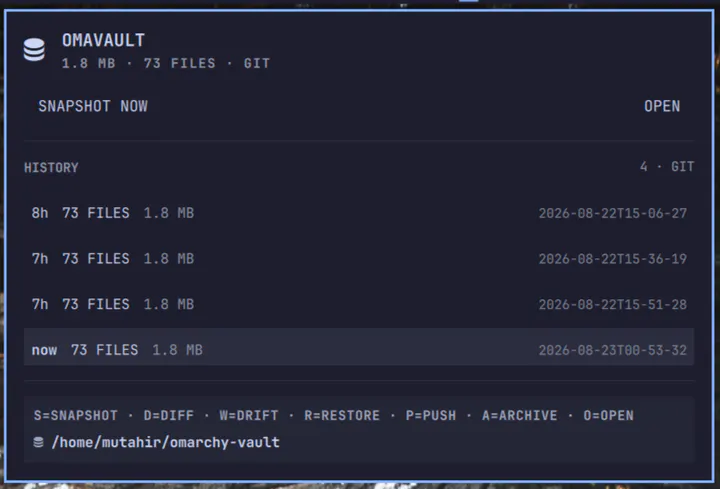 OmaVault preview