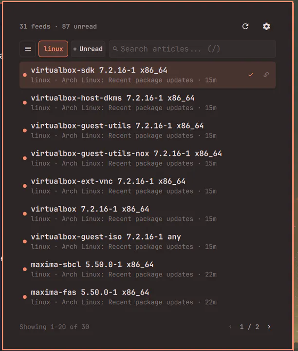 RSS-Reeder preview