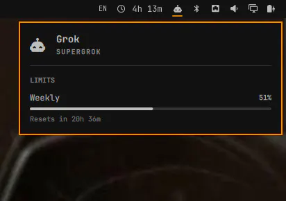 Grok Usage preview