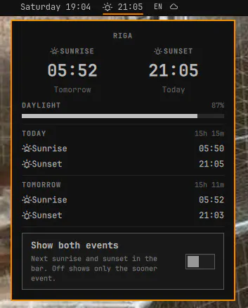 Solar Times preview