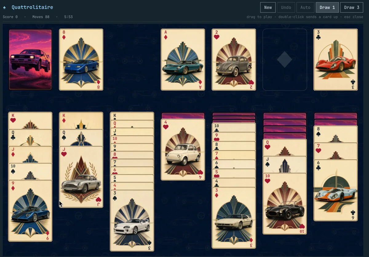Quattrolitaire screenshot