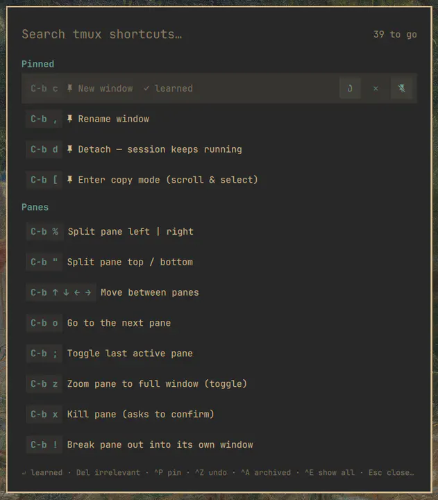 Tmux Helper preview