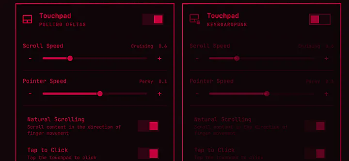 Touchpad preview
