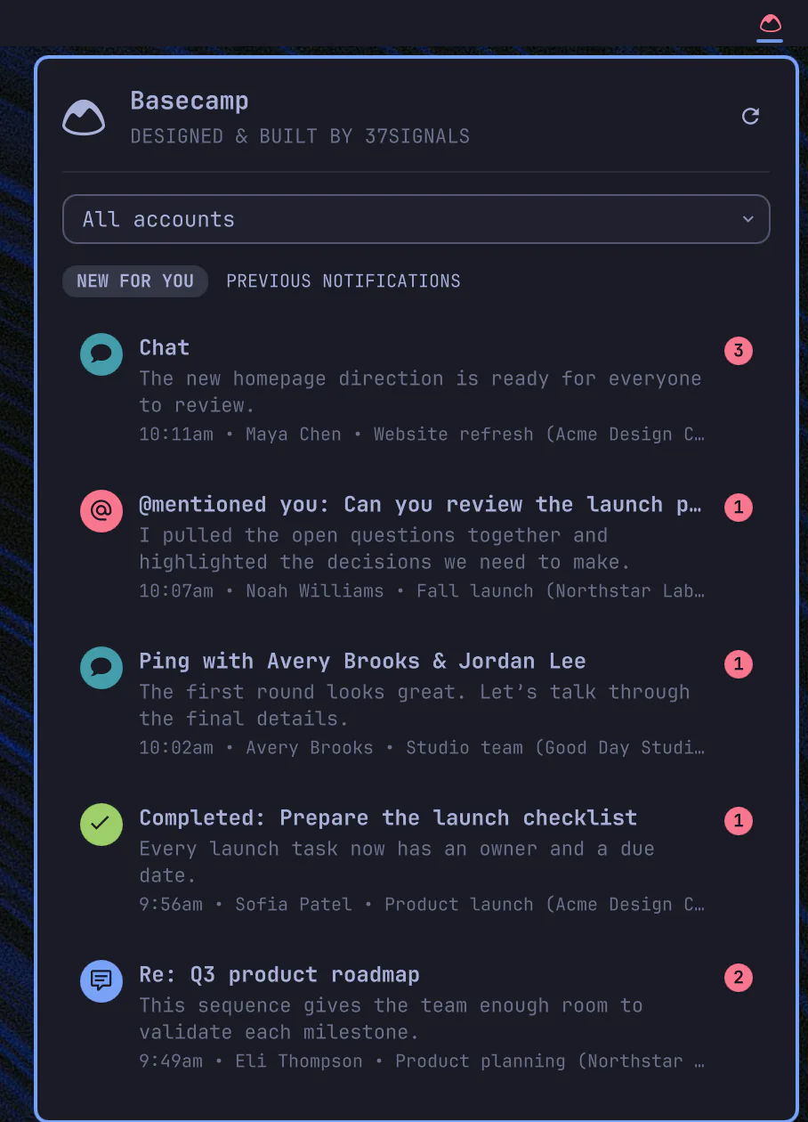 Basecamp screenshot