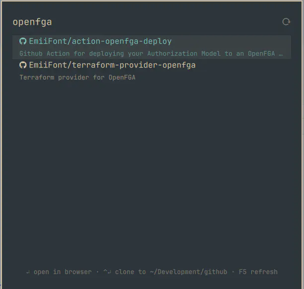 GitHub repo search preview