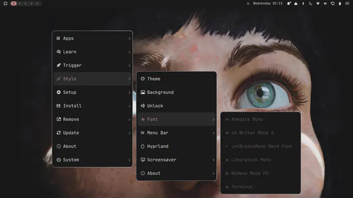 Glide menus preview