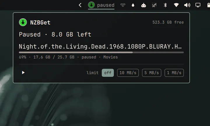 NZBGet Queue preview