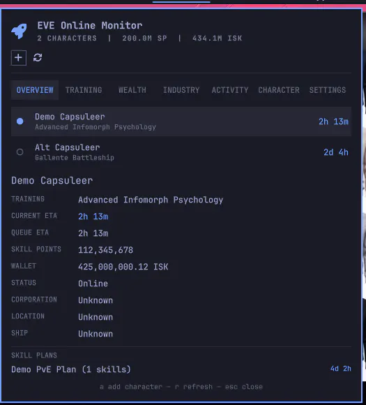 EVE Online Monitor preview