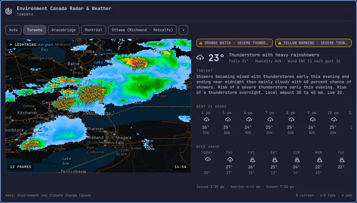 Environment Canada Radar & Weather preview
