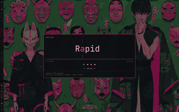 Speed reader preview