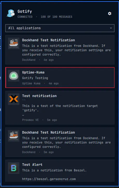 Gotify preview