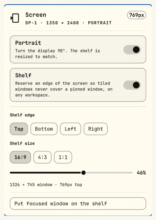 Screen layout preview