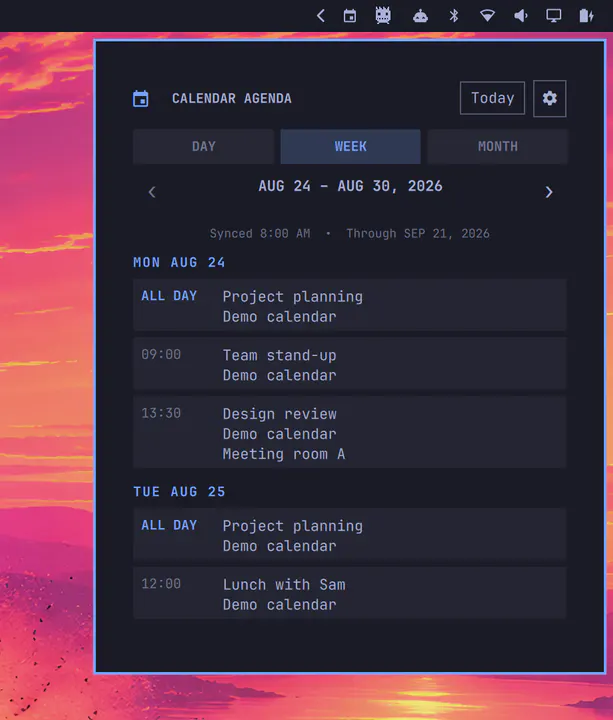 Calendar Agenda preview