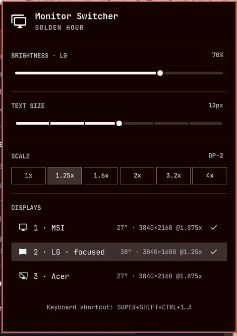 Monitor Switcher preview