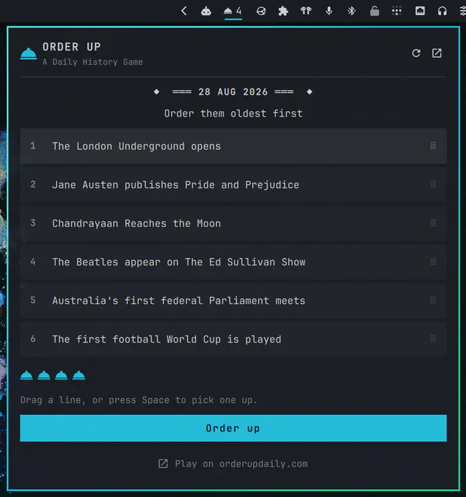 Order Up preview