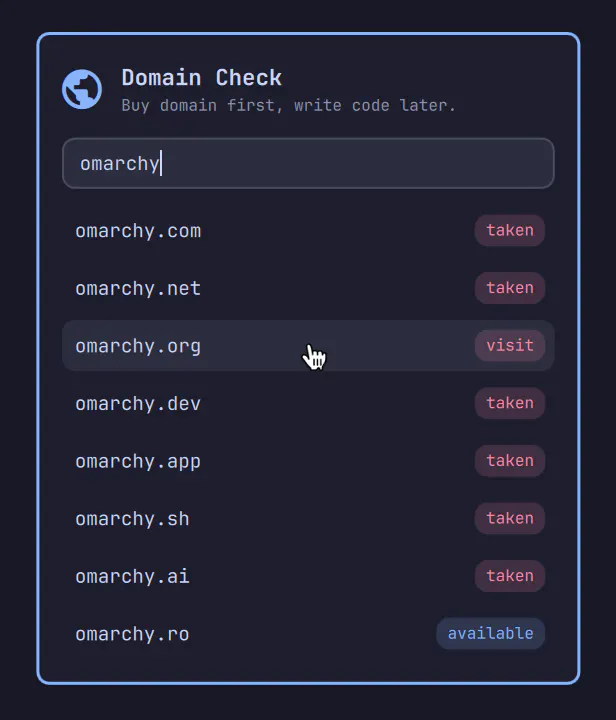 Domain Check preview
