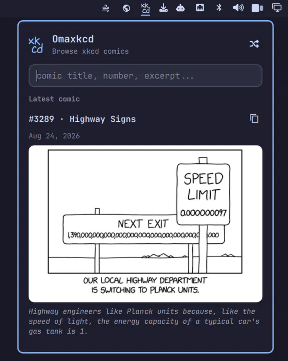 Omaxkcd preview