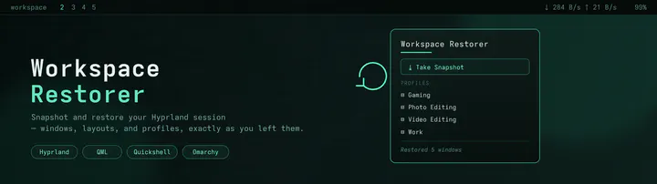 Workspace Restorer preview