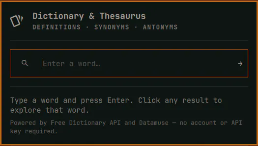 Dictionary & Thesaurus preview