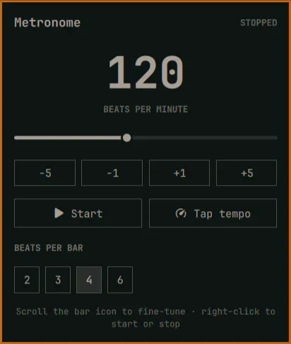 Metronome preview