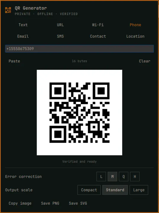 QR Generator preview