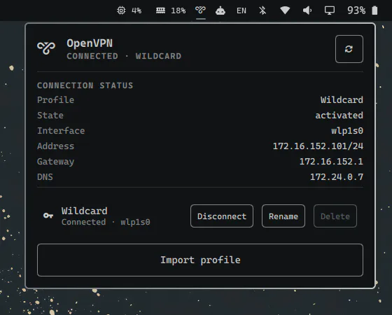 OpenVPN screenshot