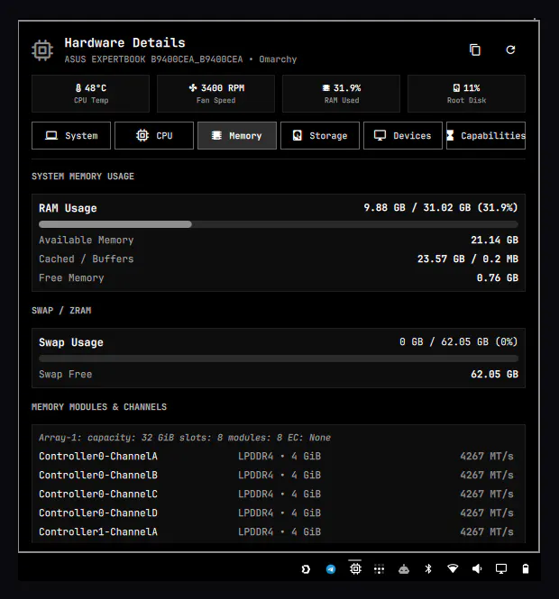 Hardware Details preview