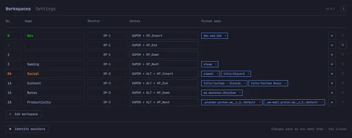 Omarchy Workspace Manager preview