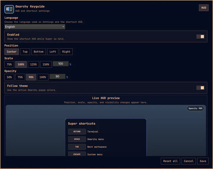 Omarchy Keyguide preview