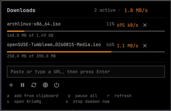 Downloads preview
