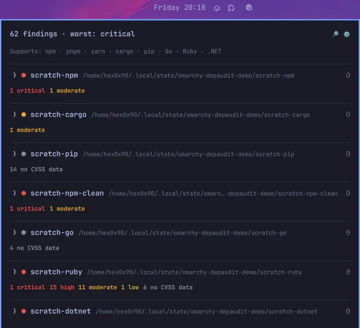 Dependency Audit preview